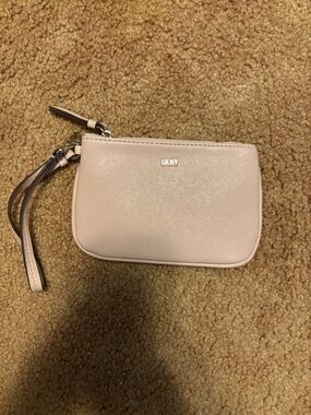 DKNY Blush Pink Saffiano Wristlet